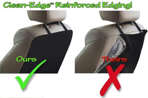 Luxury Clean-Edge Kick Mat - Seat Back Protector and Seat Cover with Invisible Strap and Stiff Edging (1 Mat) in Kuwait