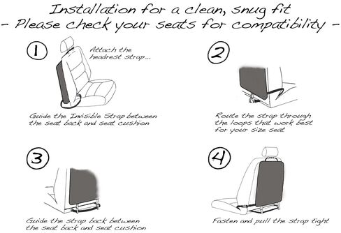 Luxury Clean-Edge Kick Mat - Seat Back Protector and Seat Cover with Invisible Strap and Stiff Edging (1 Mat) in Kuwait
