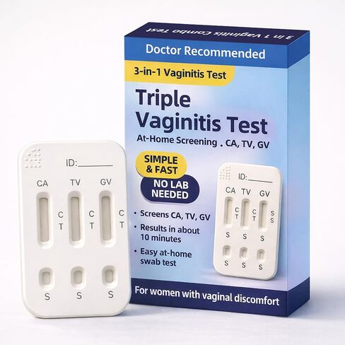 3-in-1 Vaginitis Self-Test Kit for Women – Vaginal Infection Test at-Home Check for Common Discomfort Clues – Fast, Simple Results – 1 Test in Kuwait