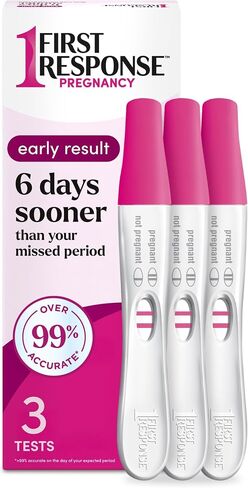 First Response Early Result Pregnancy Test, 5 Count Pack of 1 | Test As Early As 6 Days*, Over 99% Accurate*, Early Pregnancy Detection, Answers In 3 Minutes in Kuwait