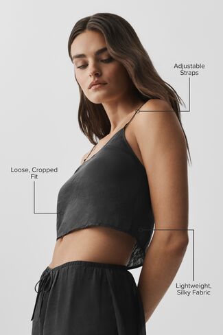 Alo Yoga Semi-Sheer Golden Hour Tank - Black in Kuwait