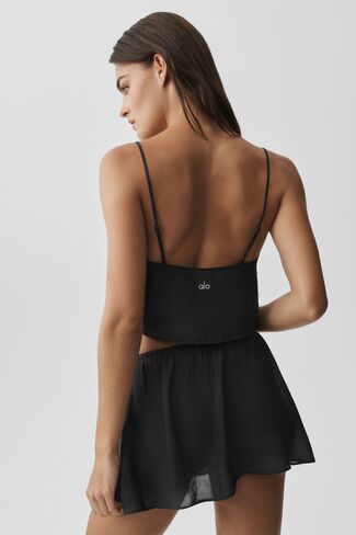 Alo Yoga Semi-Sheer Golden Hour Tank - Black in Kuwait