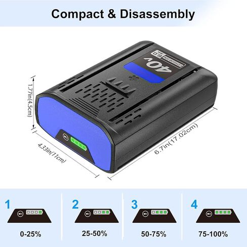 1 Pack 6.0Ah Lithium-ion Replacement for Kobalt 40V Battery | Compatible with KPM1040A-03, KM-1640-06, KM 4040-06,Cordless Power Tool Battery in Kuwait