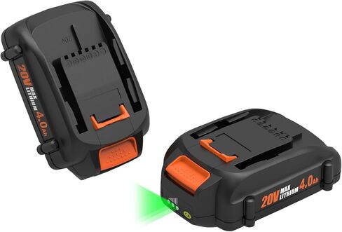 energup 2Pack 4.0Ah WA3525 Replace for Worx 20V Battery PowerShare for WA3520 WA3525 WA3575 WG890 WG891 for 20Volt Worx Batteries 20V in Kuwait