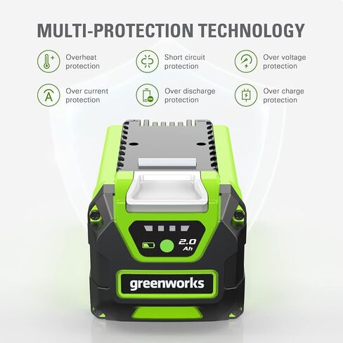 Greenworks 40V 2.0Ah Lithium-Ion Battery (Genuine Greenworks Battery / 75+ Compatible Tools) in Saudi Arabia