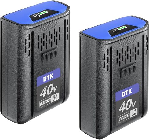 DTK Replacement for Kobalt 40V Battery 6200mAh Cordless Power Tool Battery KPM1040A-03, KM-1640-06, KM 4040-06,2 Packs in Kuwait