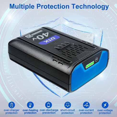DTK Replacement for Kobalt 40V Battery 6200mAh Cordless Power Tool Battery KPM1040A-03, KM-1640-06, KM 4040-06,2 Packs in Kuwait