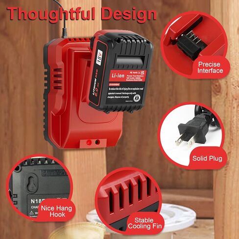 2Pack 18V 6.0Ah Batteries Replacement for Milwaukee M-18 Battery and 1 Charger Set in Kuwait