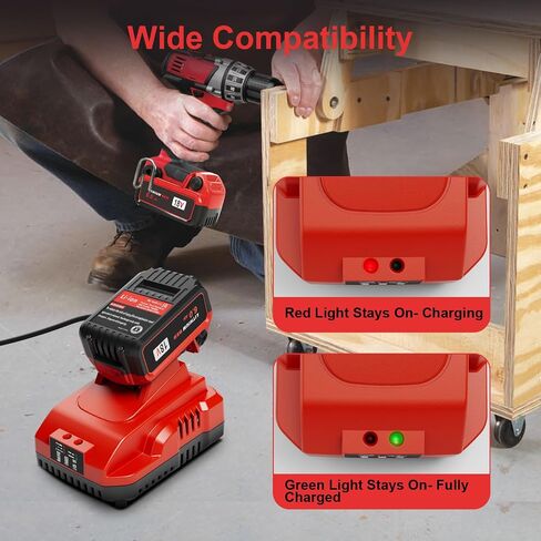 2Pack 18V 6.0Ah Batteries Replacement for Milwaukee M-18 Battery and 1 Charger Set in Kuwait