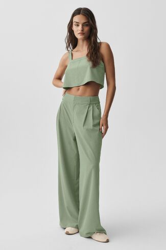Alo Yoga High-Waist Dreamscape Trouser (Regular) - Dune Grass in Kuwait