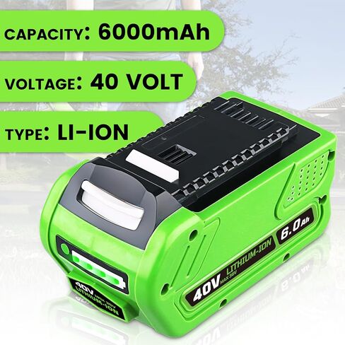 FERRYBOAT 6000mAh 40V Lithium Battery for Greenworks Replacement for Greenworks 40V Battery 29462 29252 20202 22262 25312 25322 20642 27062 21242 Compatible with Greenworks 40V Cordless Power Tools in Kuwait