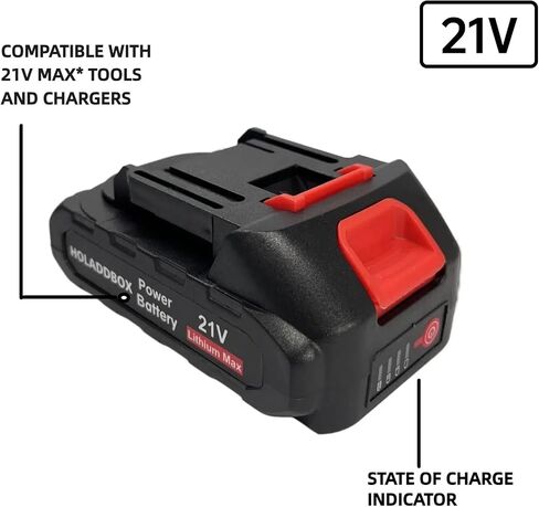S7 21V Lithium Ion Battery, 2.0AH Rechargeable Battery with LED Indicator Light Compatible with Mini Chainsaws and Leaf Blowers in Kuwait