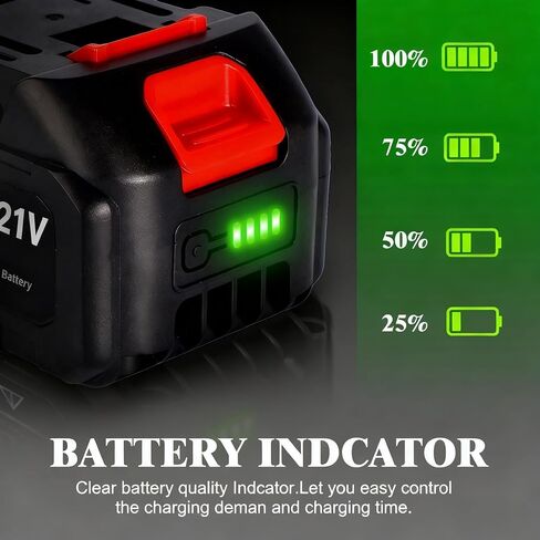 S7 21V Lithium Ion Battery, 2.0AH Rechargeable Battery with LED Indicator Light Compatible with Mini Chainsaws and Leaf Blowers in Kuwait