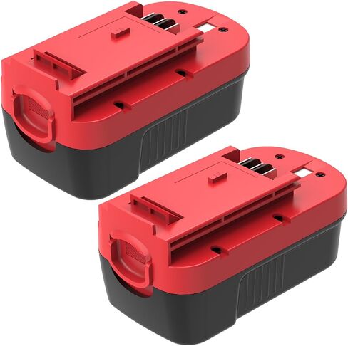 2-Pack [Upgraded to 3600mAh] Replacement for Black and Decker 18V Battery | Compatible with B-lack and Decker 18 Volt Battery Ni-Mh HPB18 244760-00 A1718 FS18FL FSB18 Firestorm Cordless Tools (Red) in Kuwait