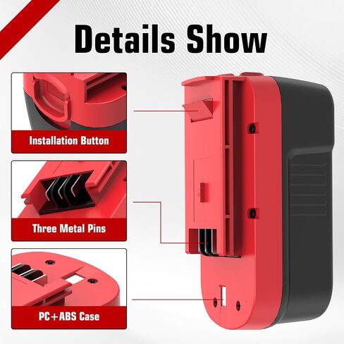 2-Pack [Upgraded to 3600mAh] Replacement for Black and Decker 18V Battery | Compatible with B-lack and Decker 18 Volt Battery Ni-Mh HPB18 244760-00 A1718 FS18FL FSB18 Firestorm Cordless Tools (Red) in Kuwait