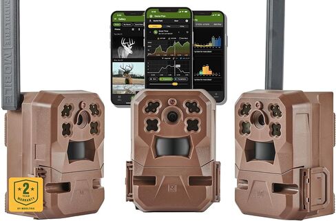 Moultrie Edge Cellular Trail Camera - Auto Connect - Nationwide Coverage - 720p Video with Audio - Built in Memory - Cloud Storage - 80 ft Low Glow IR LED Flash in Kuwait