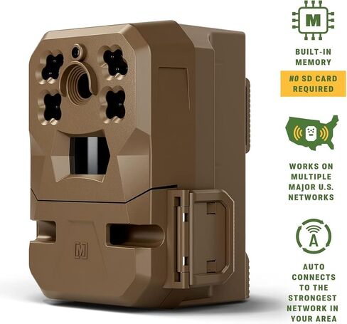 Moultrie Edge Cellular Trail Camera - Auto Connect - Nationwide Coverage - 720p Video with Audio - Built in Memory - Cloud Storage - 80 ft Low Glow IR LED Flash in Kuwait