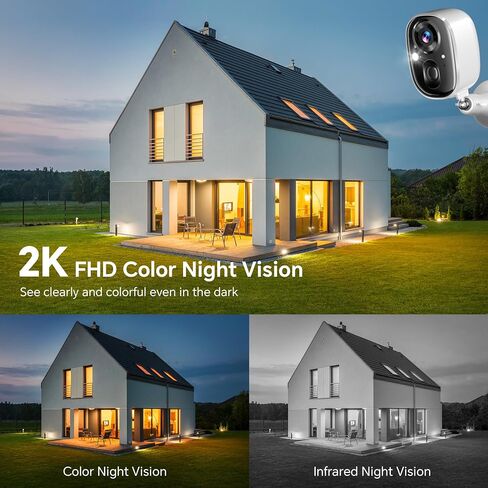 4G LTE Cellular Security Camera No WiFi Wireless Outdoor Solar Powered 2K | Waterproof Color Night Vision PIR Motion Sensor 2 Way Talk Built in Sim Card for Bird Feeder Jobsite Farm Ranch Cabin RV in Kuwait
