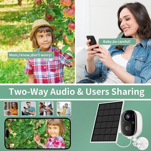 4G LTE Cellular Security Camera No WiFi Wireless Outdoor Solar Powered 2K | Waterproof Color Night Vision PIR Motion Sensor 2 Way Talk Built in Sim Card for Bird Feeder Jobsite Farm Ranch Cabin RV in Kuwait