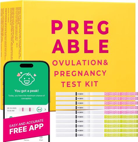 Combo Kit: 50 Ovulation + 20 Pregnancy Tests | Accurate fertility tracker with free SmileReader app. Clear & reliable OPK and 25mIU/mL HPT home urine test kit. in Kuwait