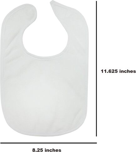 Neat Solutions 2-Ply Knit Terry Solid Color Feeder Bibs in White - 20 Pack in Kuwait