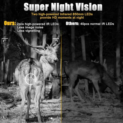 Trail Camera Solar Powered 4K 46MP, WiFi Bluetooth Game Camera with 32GB Memory Card, 130° Wide Angle, Motion Activated 0.3s Trigger, IP66 Waterproof No Glow Night Vision in Kuwait