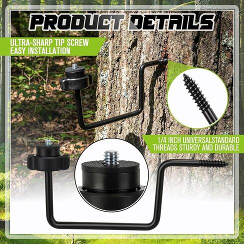Chumia 8 Pack Trail Camera Tree Mount, Trail Camera Holder, Tracking Cameras Bracket, Game Cameras Tree Mount with 1/4 Inch Screw Rotatable Interface Trailcam Holder for Hunting in Kuwait