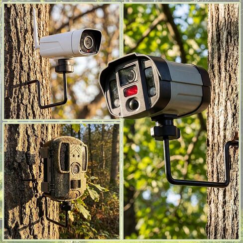 Chumia 8 Pack Trail Camera Tree Mount, Trail Camera Holder, Tracking Cameras Bracket, Game Cameras Tree Mount with 1/4 Inch Screw Rotatable Interface Trailcam Holder for Hunting in Kuwait