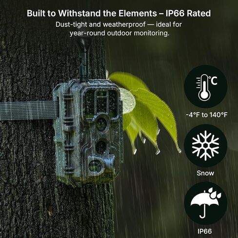 Meidase S950P Cellular Trail Camera(Non-WiFi), 8000mAh Battery, 4G LTE Remote Monitoring, Multi-Cam Data Plan, Camera Sharing, Motion Activated in Kuwait