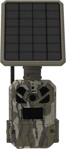 Moultrie Edge Solar Cellular Trail Camera - Integrated Solar, Mossy Oak | Mossy Oak camo, integrated solar, built-in battery, Scout from Anywhere, HD photos, 40MP, 1080p video, multi-carrier in Kuwait