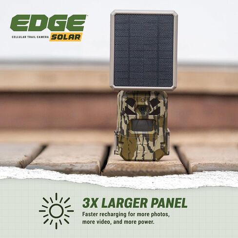 Moultrie Edge Solar Cellular Trail Camera - Integrated Solar, Mossy Oak | Mossy Oak camo, integrated solar, built-in battery, Scout from Anywhere, HD photos, 40MP, 1080p video, multi-carrier in Kuwait