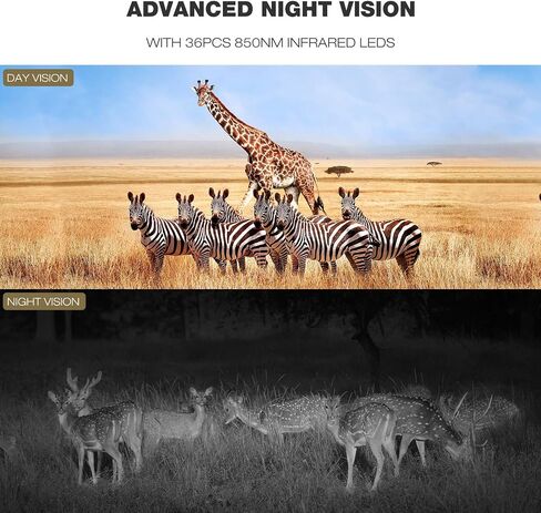 WiFi Trail Camera, 48MP Game Camera with Bluetooth, 1080P Night Vision 0.2s Trigger Time Motion Activated 120° Wide Angle View Wildlife Camera, IP66 Waterproof Hunting Camera for Outdoor | 0.2s Trigger Time Motion Activated 120° Wide Angle View Wildlife C in Kuwait