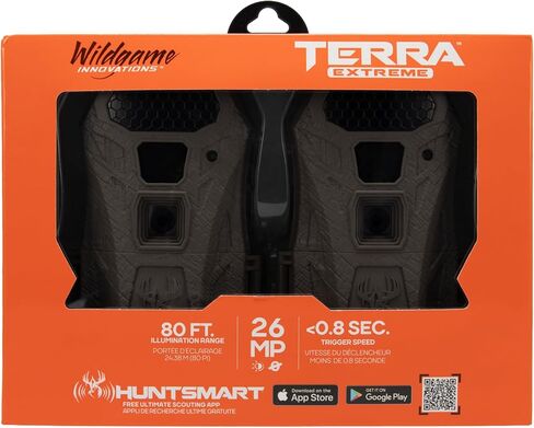Wildgame Innovations Terra Extreme Trail Camera 2-Pack, 26MP Game Camera, 80 ft Night Vision, <0.8s Trigger Speed, HD 720p Video, PIR Motion Sensor, Hunting & Wildlife Monitoring in Kuwait