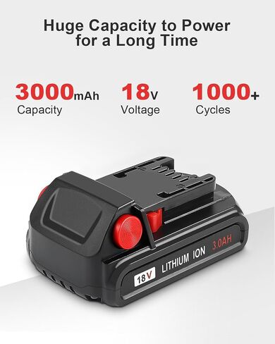 KOOMICY 3.0Ah 18V 2/pk Replacement for Milwaukee M-18 Battery with Charger in Kuwait