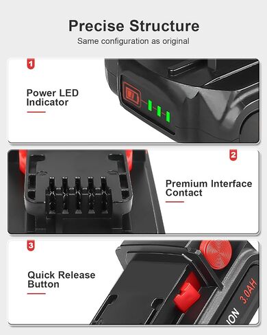 KOOMICY 3.0Ah 18V 2/pk Replacement for Milwaukee M-18 Battery with Charger in Kuwait