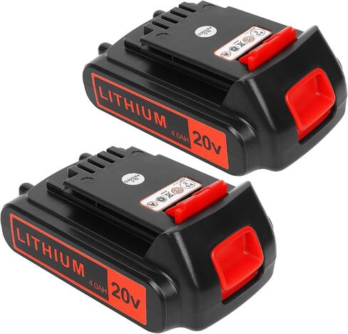 KINGTIANLE 2 Pack 4000mAh 20V Lithium Ion Battery Replace Battery for Black and Decker 20 Volt Max Battery LBXR20 LB20 LBX20 LBX4020 Cordless Power Tools Series in Kuwait