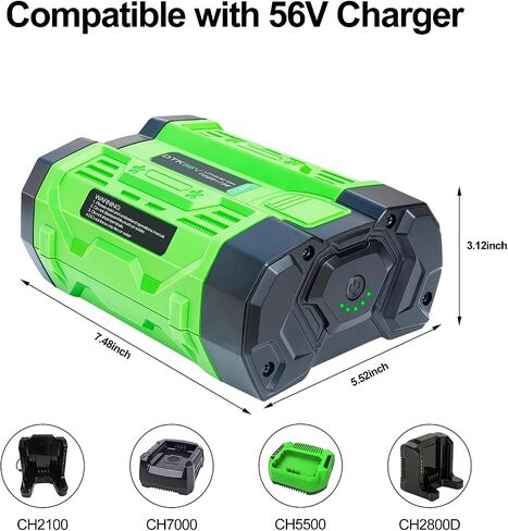 DTK Replacement for EGO 56V Battery 2.5Ah BA2800 BA2800T BA1400 BA1400T BA4200 BA4200T Cordless Tool Batteries in Kuwait