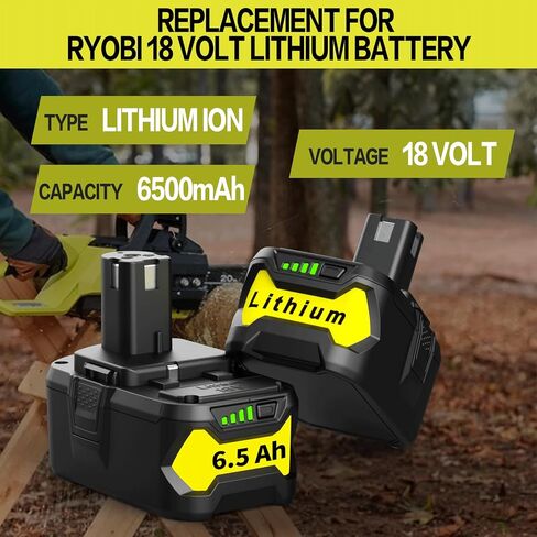 2Pack Replacement for Ryobi 18V Battery P108 P104 P105 P102 P103 P122 P109 Li-ION Compatible with Ryobi 18V ONE+ System Cordless Power Tools with P117 Charger for Ryobi 18V Batteries in Saudi Arabia