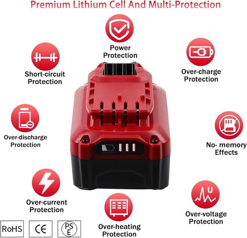TenHutt 【Upgrade】 2Pack 20V 6.0Ah Replacement Battery for Craftsman 20V Battery V20 Lithium ion for CMCB205 CMCB204 CMCB206 CMCB202 CMCB201 20V Cordless Power Tools Craftsman 20V Battery in Saudi Arabia