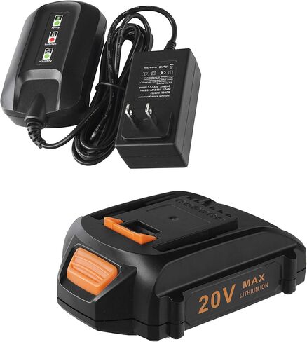 Replacement 20V Battery and Charger Starter Kit, WA3525 Lithium Battery and Charger WA3732 Compatible with Worx 20-Volt Cordless Power Tools in Saudi Arabia