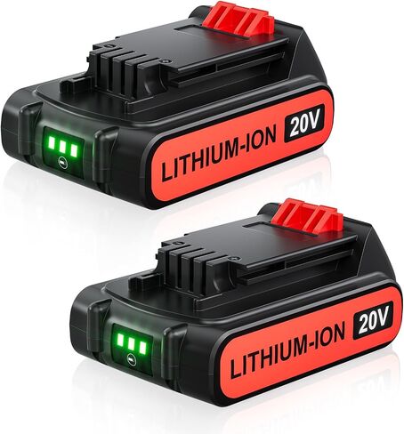 Upgraded 4.0Ah Replacement for Black and Decker 20V Lithium Battery Compatible with Black & Decker 20 Volt Battery Max LB20 LBX20 LBXR20-OPE LBXR2020-OPE LB2X4020-OPE LBXR20B-2 LST220 Cordless Tools in Kuwait