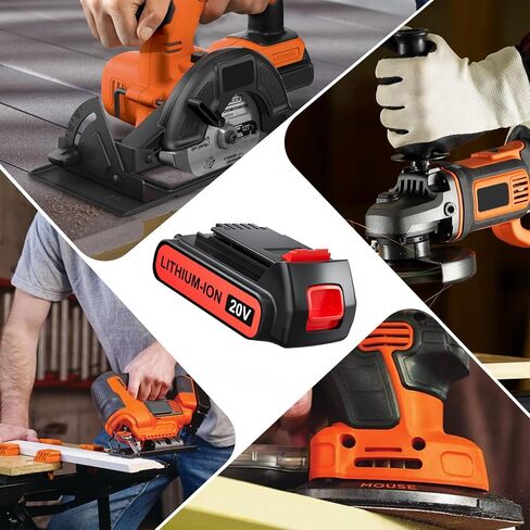 Upgraded 4.0Ah Replacement for Black and Decker 20V Lithium Battery Compatible with Black & Decker 20 Volt Battery Max LB20 LBX20 LBXR20-OPE LBXR2020-OPE LB2X4020-OPE LBXR20B-2 LST220 Cordless Tools in Kuwait