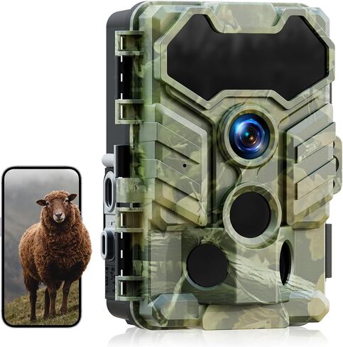 VOOPEAK WiFi Trail Camera Bluetooth- Low Glow IR Night Vision Game Camera with 32MP 0.1s Trigger Speed 130° Wide-Angle, IP66 Waterproof Wildlife Camera for Hunting and Security in Kuwait
