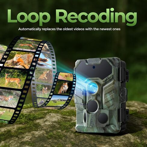 VOOPEAK WiFi Trail Camera Bluetooth- Low Glow IR Night Vision Game Camera with 32MP 0.1s Trigger Speed 130° Wide-Angle, IP66 Waterproof Wildlife Camera for Hunting and Security in Kuwait