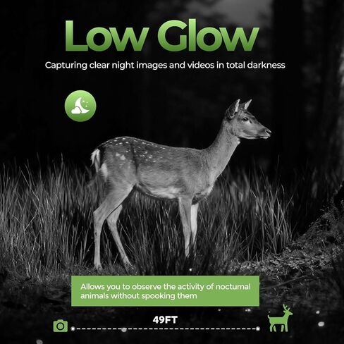 VOOPEAK WiFi Trail Camera Bluetooth- Low Glow IR Night Vision Game Camera with 32MP 0.1s Trigger Speed 130° Wide-Angle, IP66 Waterproof Wildlife Camera for Hunting and Security in Kuwait