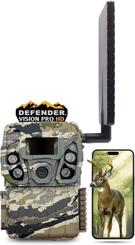 Browning Cellular Trail Camera Defender HD 24MP Trail Camera OVIX Camo Pattern Dual SIM Hunting Game Trail Camera, 110' Night Detection Range & Smartphone Cpompatible Trail Camera in Kuwait