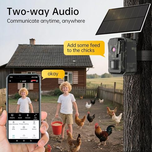 Trail Camera 2K 3MP, 4G Cellular Dual SIM, Solar Powered, Night Vision, 0.2s Trigger, 110° Wide Angle, Waterproof for Outdoor Wildlife Monitoring in Kuwait