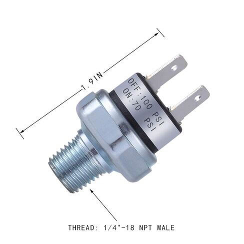 Air Pressure Switch 70 - 100 PSI Pressure Switch 1/4"-18 NPT 24V 12V Pressure Switch Air Compressor Pressure Switch 100PSI Pressure Controller 70PSI Low Pressure Switch in Kuwait