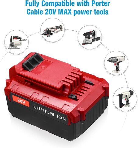 PCC685L Replacement Battery for Porter Cable 20V Lithium Battery | 2 Pack 6.0Ah, Compatible with Porter Cable 20V Max Power Tools in Kuwait