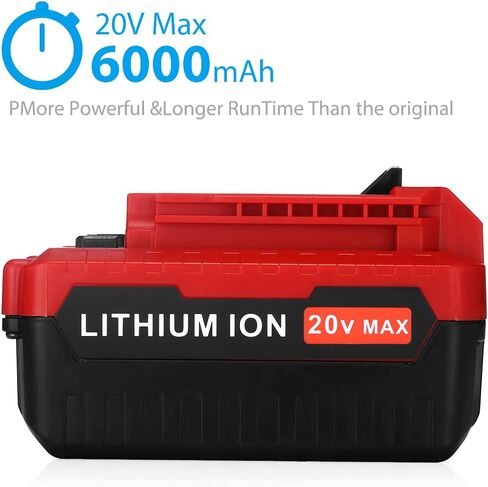 PCC685L Replacement Battery for Porter Cable 20V Lithium Battery | 2 Pack 6.0Ah, Compatible with Porter Cable 20V Max Power Tools in Kuwait